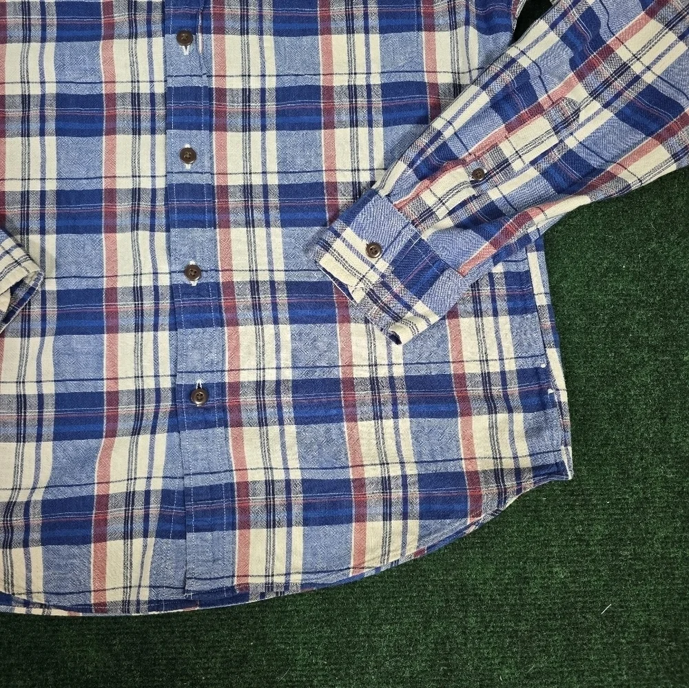 J. Crew | 100% Hand Spun Cotton Slim Fit Plaid Flannel Button Down Mens Shirt